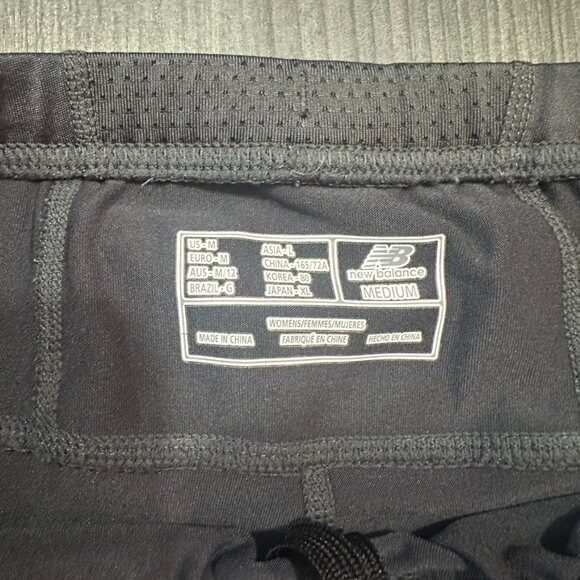 New Balance Leggings Womens Medium Gray Lightning Dry Running Yoga Gym Athletic - Picture 3 of 8